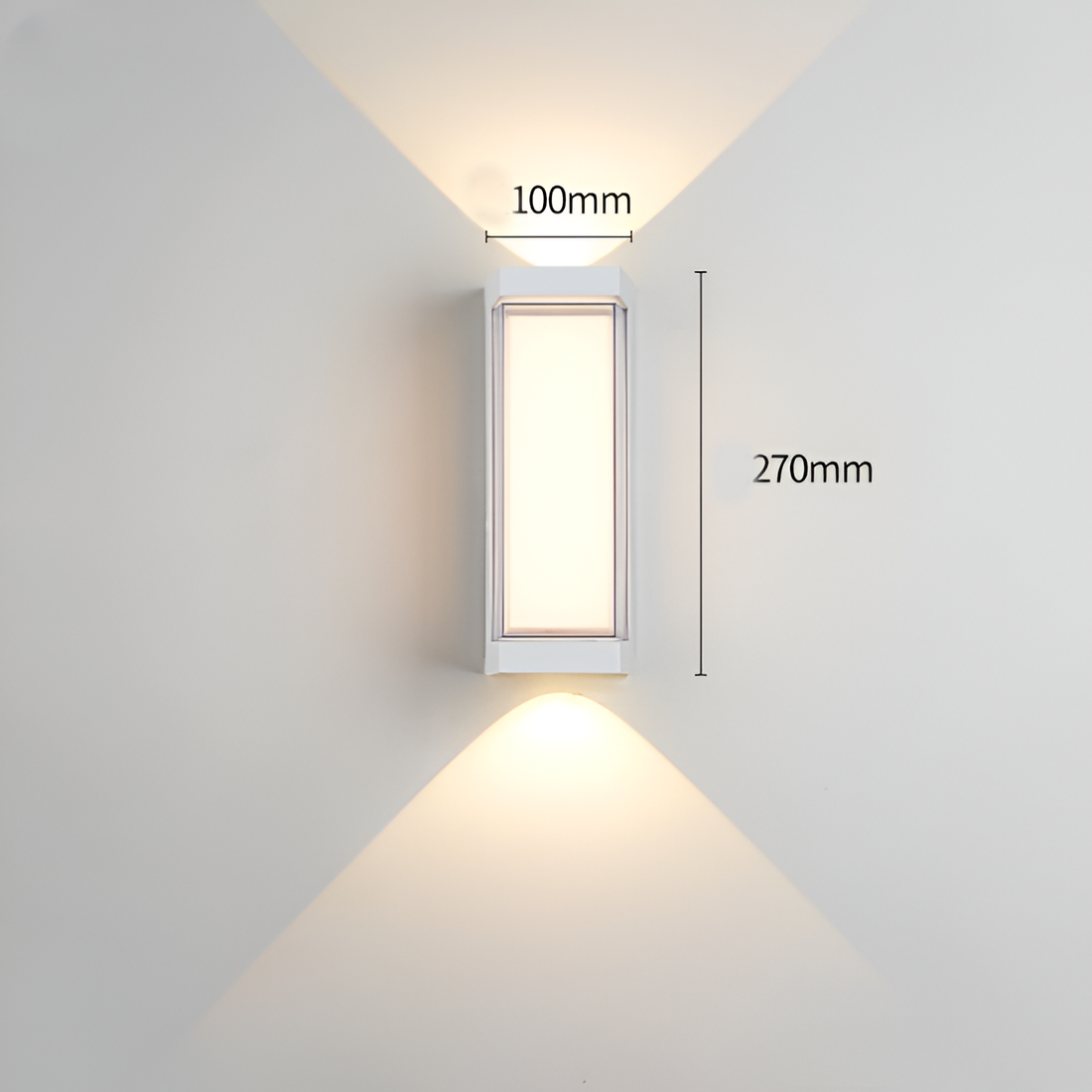 Outdoor Sconce Fixture 10.6 in Black Waterproof Bidirectional Beam for Exterior Walls Entrance Porch Garden Pathway Architectural Accent IP6