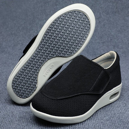 Extra-Wide Adjustable Velcro Shoes for Swollen Feet with Memory Foam Insoles – Breathable Diabetic-Friendly Slip-Resistant Sneakers for