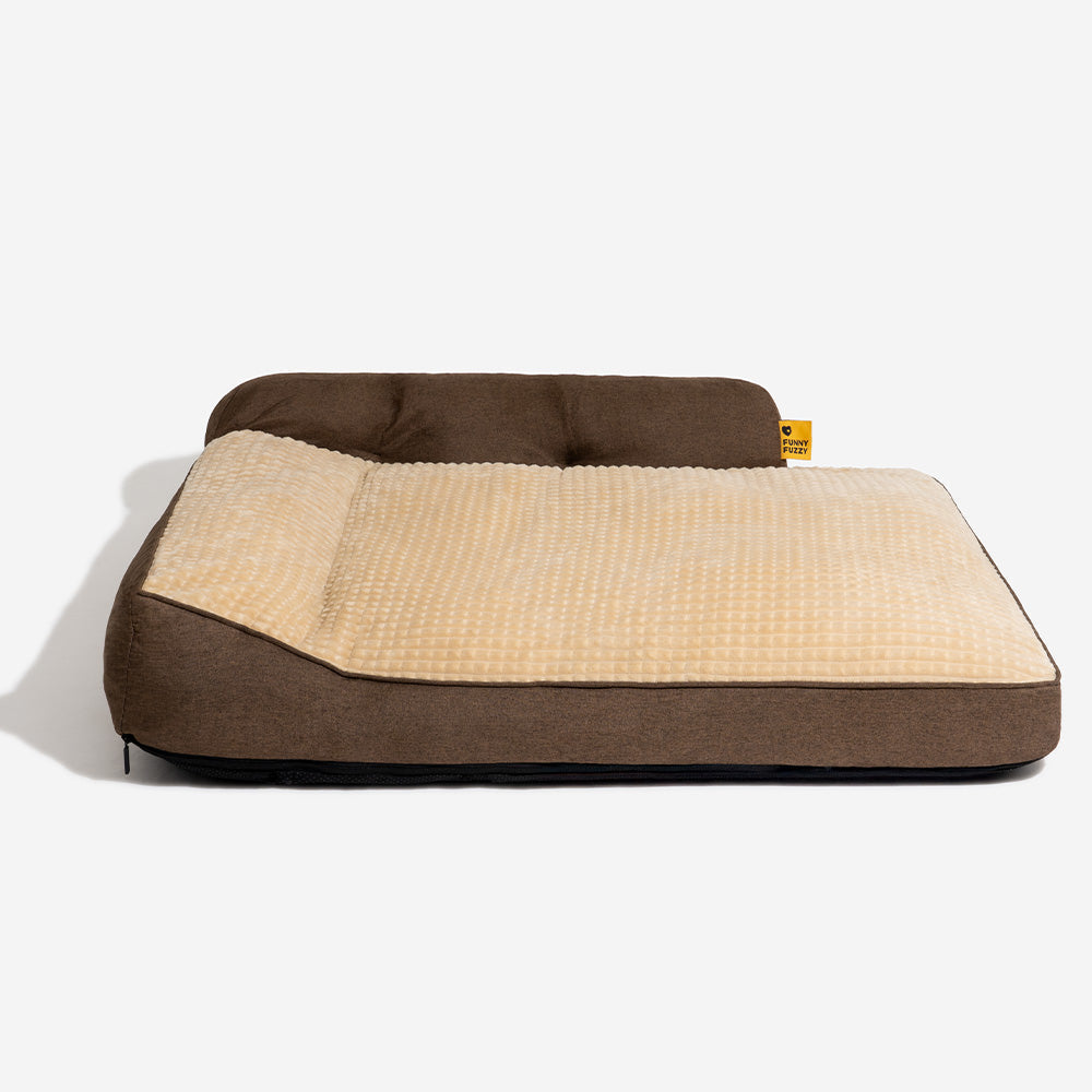 Orthopedic Pet Bed with Bolster Pillow for Dogs & Cats – Washable, Non-Slip Base, Year-Round Comfort