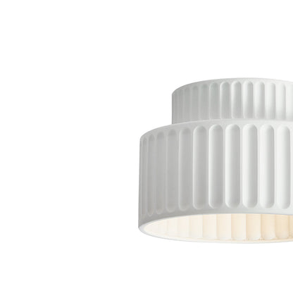 Plafonnier encastré à intensité variable pour chambre et salon, résine nervurée 9 pouces, éclairage ambiant doux d'inspiration scandinave et japonaise, taille L