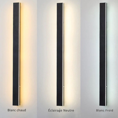 Outdoor LED Wall Light Waterproof Linear Modern Metal Sconce for Porch Garden Patio Courtyard Minimalist Exterior Lighting