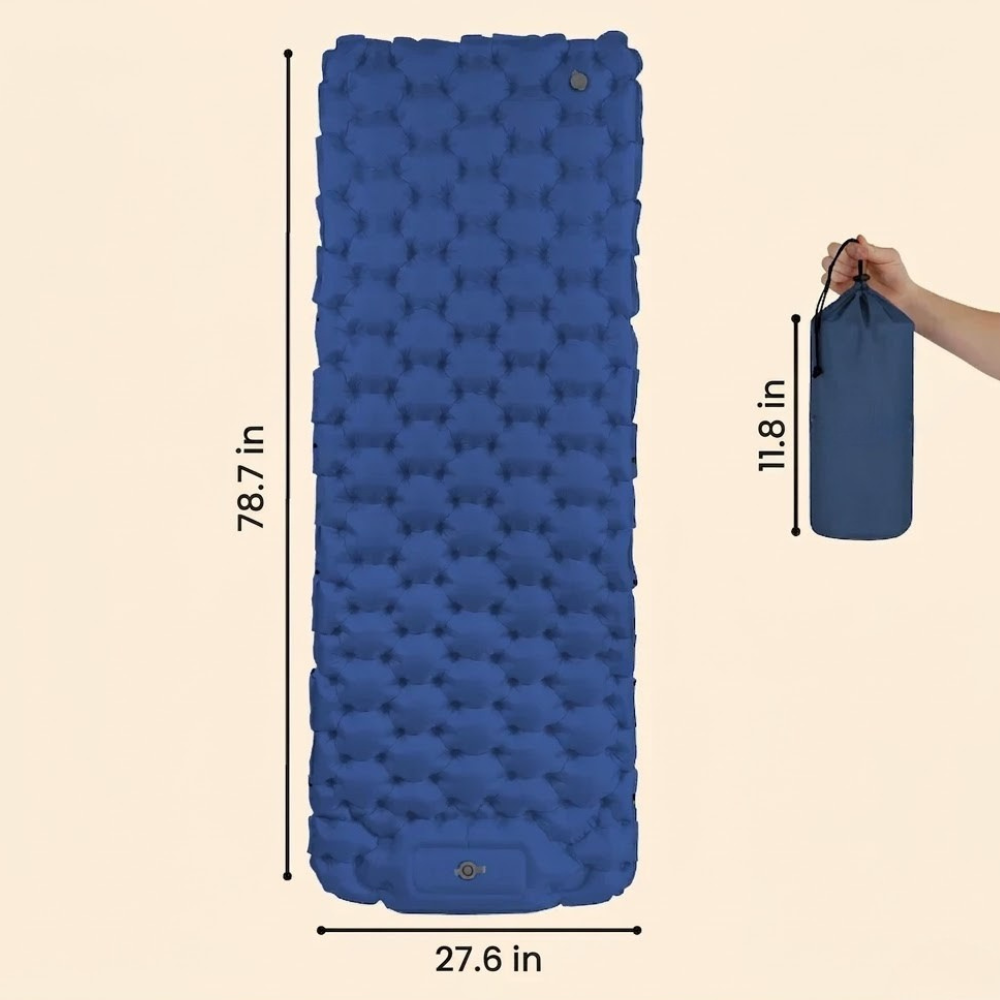 Tapis de couchage de camping léger avec pompe intégrée