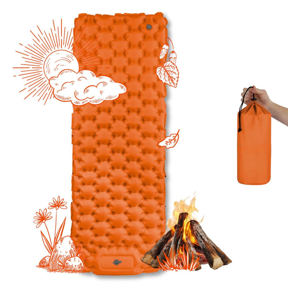 Tapis de couchage de camping léger avec pompe intégrée