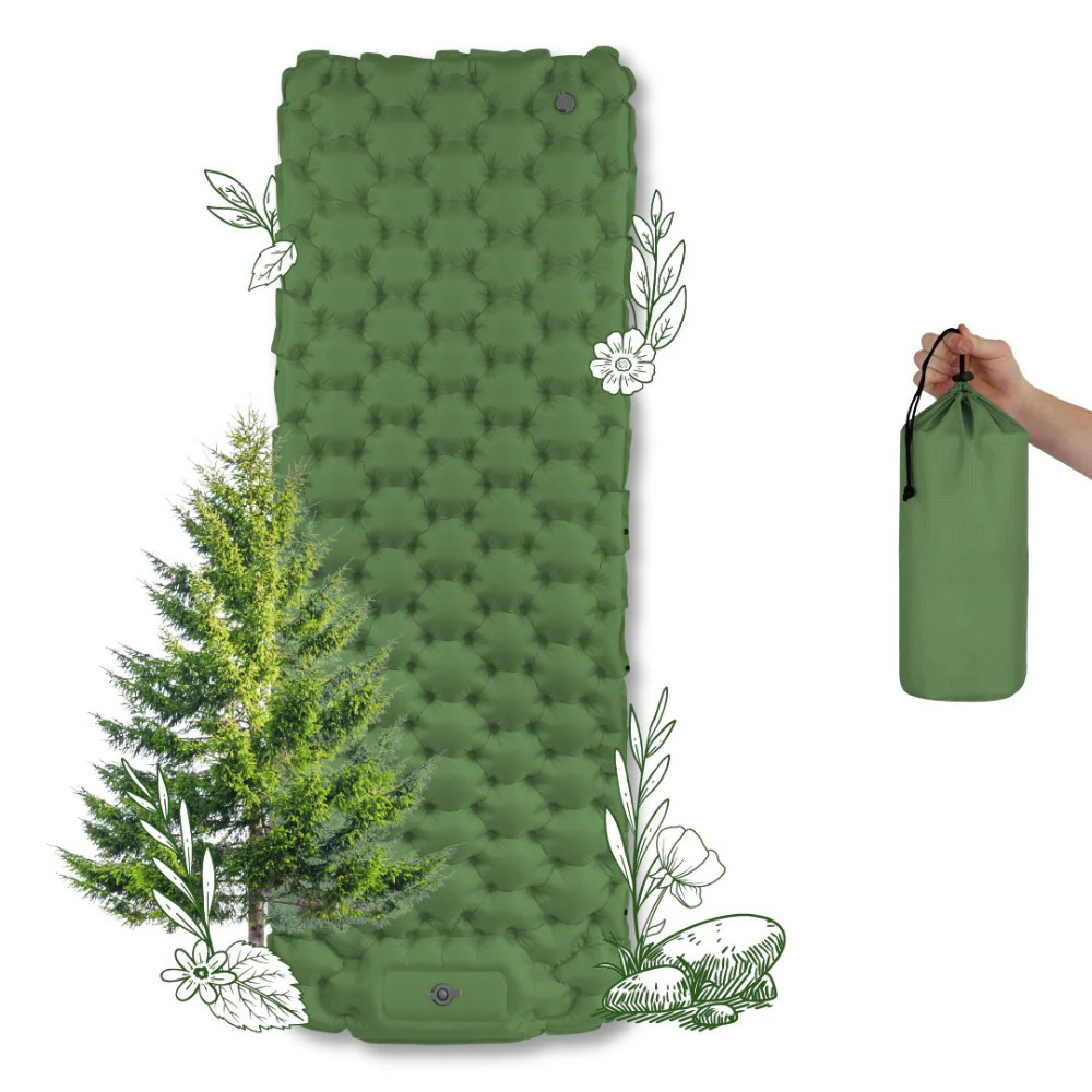 Tapis de couchage de camping léger avec pompe intégrée