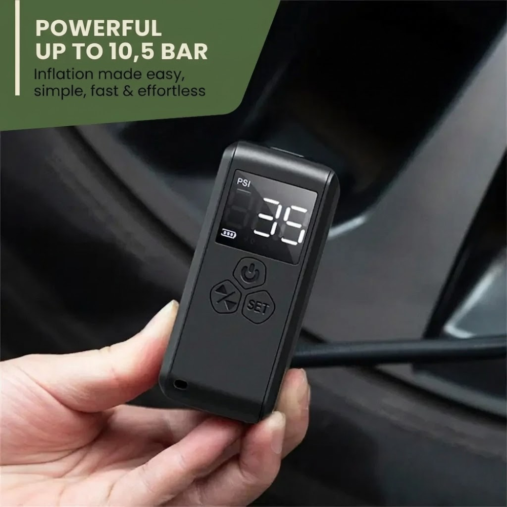 Compresseur d'air portable compact avec écran LCD et chargement USB