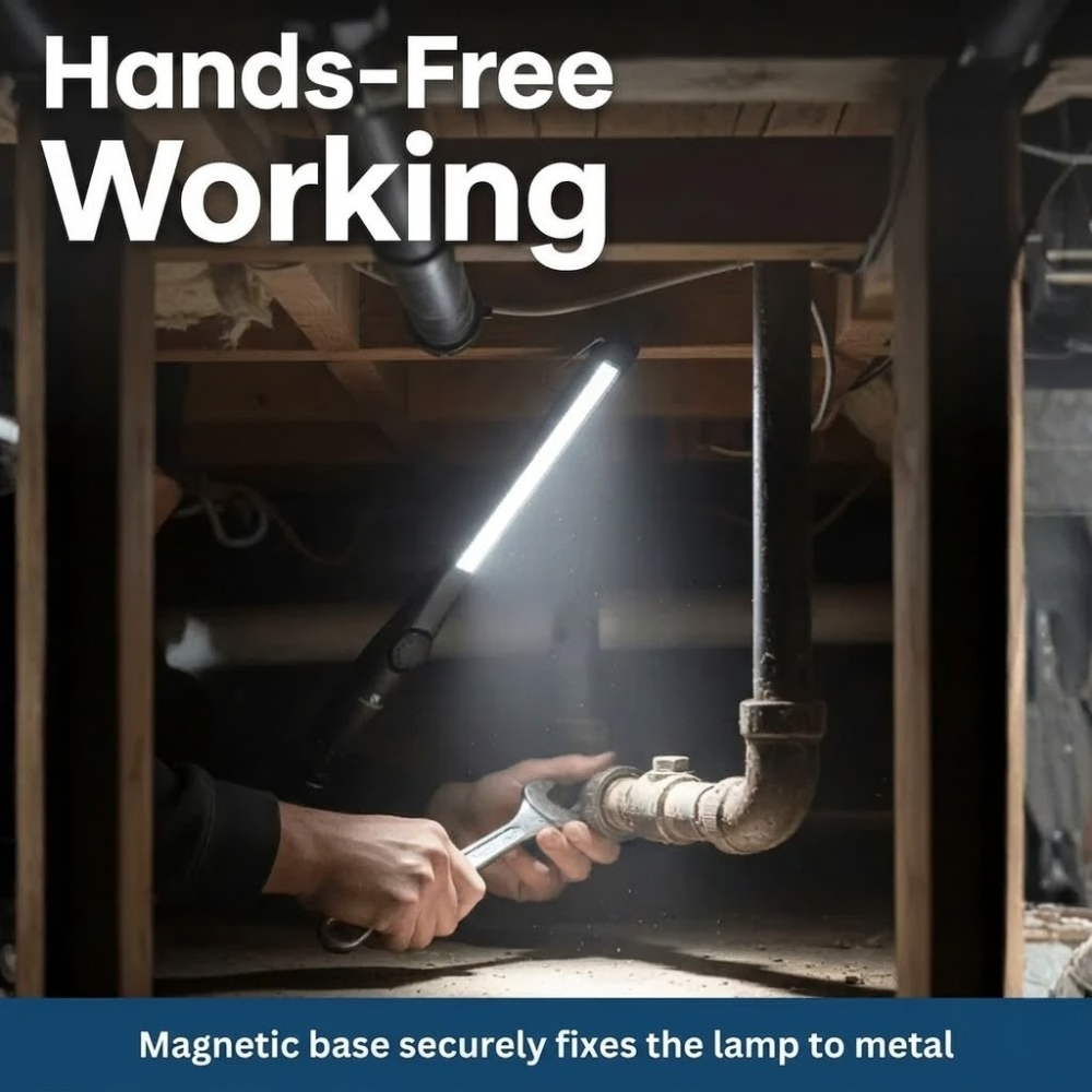 Lampe de travail magnétique portative à LED
