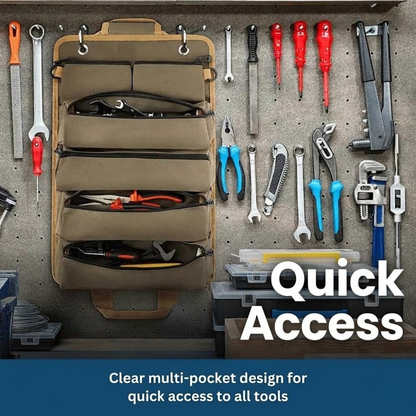 Sac de rangement à outils enroulable durable en toile Oxford 900D