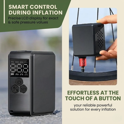 Compresseur d'air portable compact avec écran LCD et chargement USB
