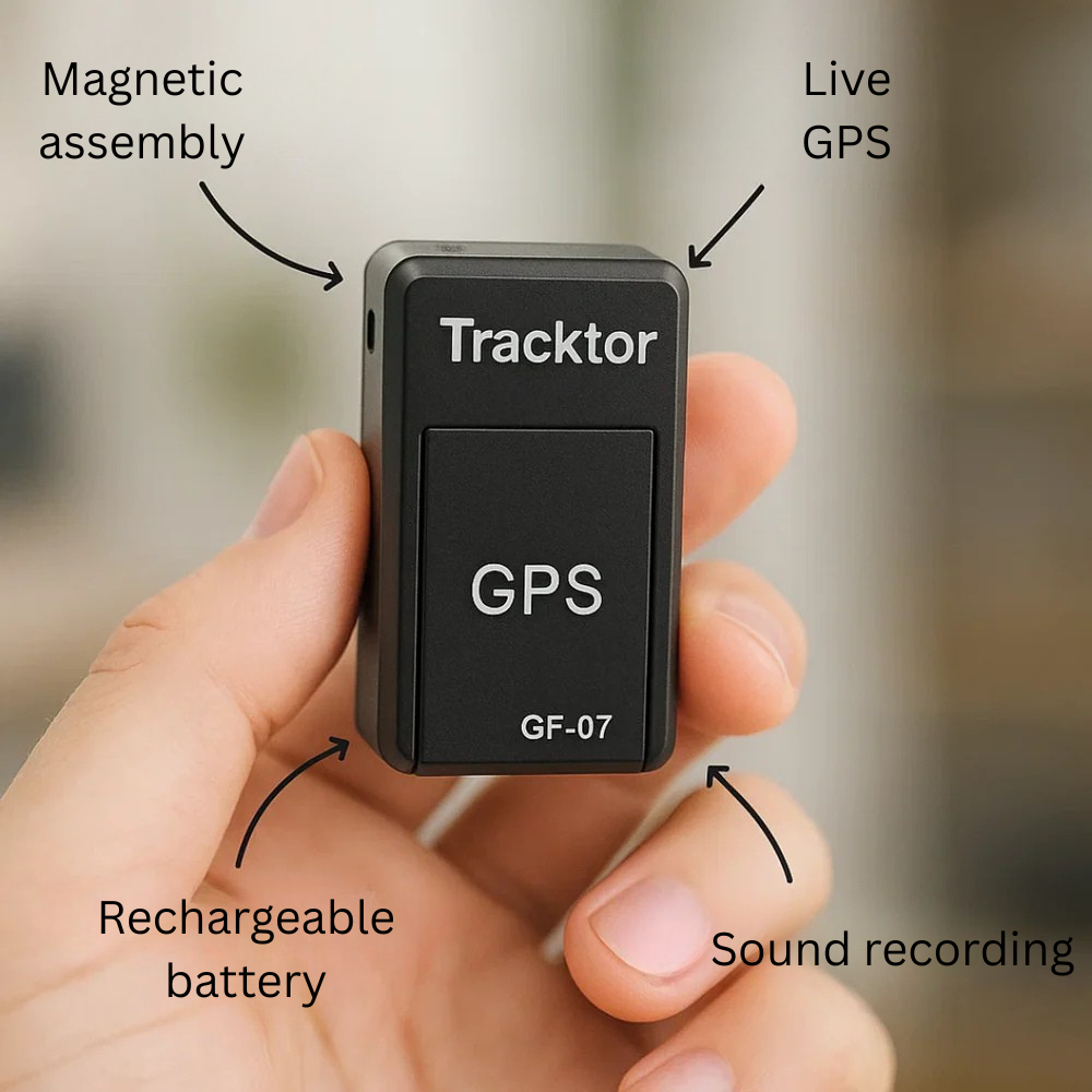Traceur GPS Compact avec Audio et Support Magnétique