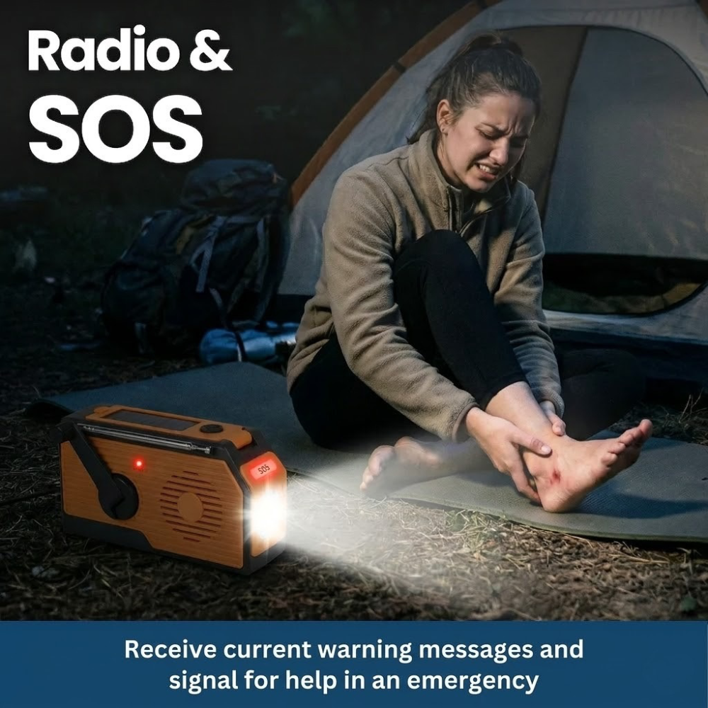 Kit radio d'urgence portable à énergie solaire