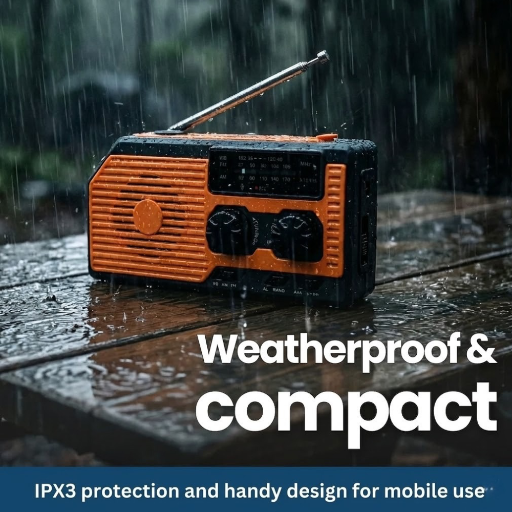 Kit radio d'urgence portable à énergie solaire
