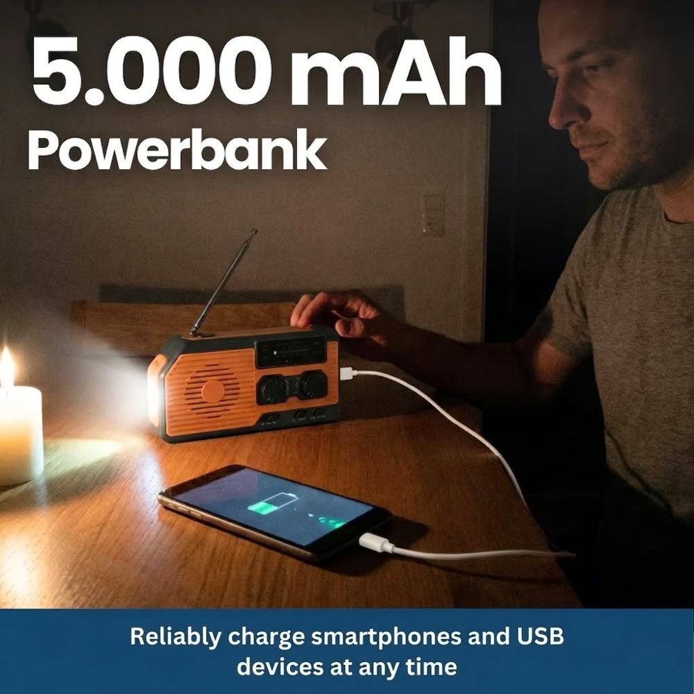 Kit radio d'urgence portable à énergie solaire