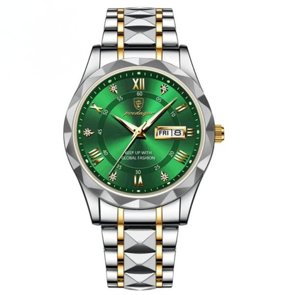 Montre à quartz pour hommes de qualité supérieure, boîtier en acier inoxydable