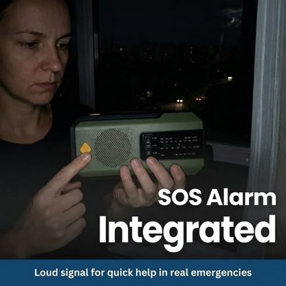 Radio d'urgence portable à énergie solaire avec lampe de poche