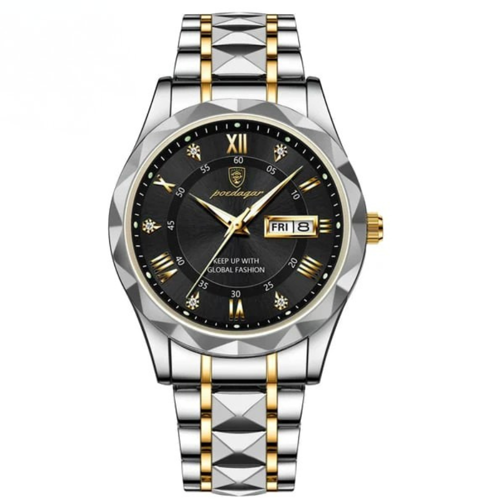 Montre homme premium résistante à l'eau avec cadran lumineux