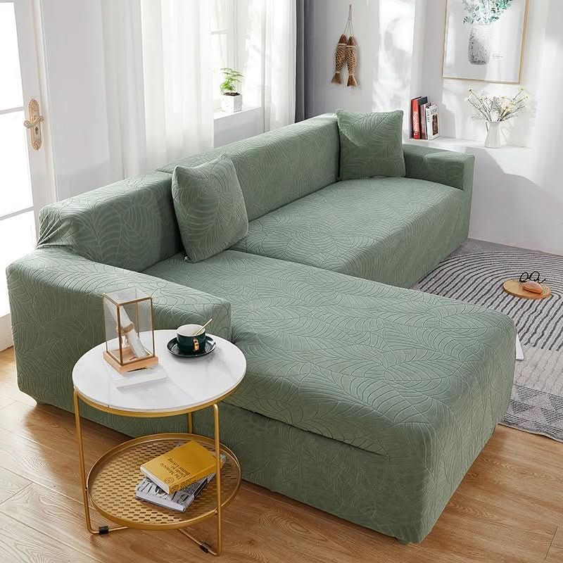 Stretch-Fit Sectional Couch Cover for L-Shape Furniture – Living Room Slipcover Protector for Daily Use