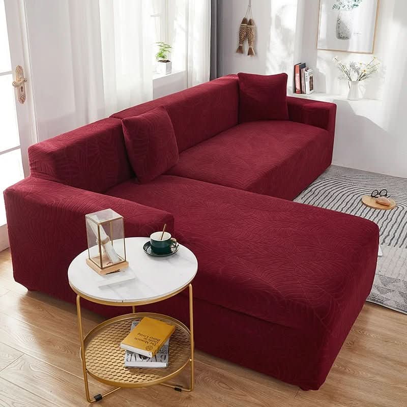 Stretch-Fit Sectional Couch Cover for L-Shape Furniture – Living Room Slipcover Protector for Daily Use