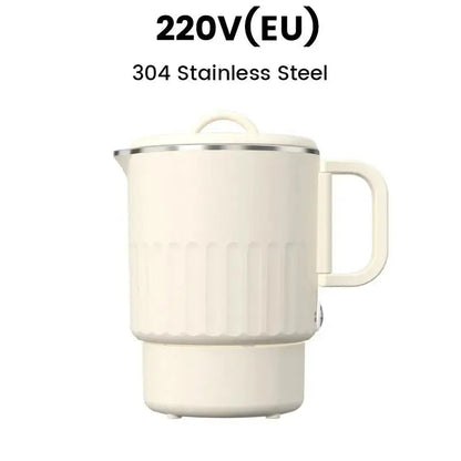 Collapsible Electric Travel Kettle 27 oz Dual-Wattage Stainless Steel for Camping Office Hotels