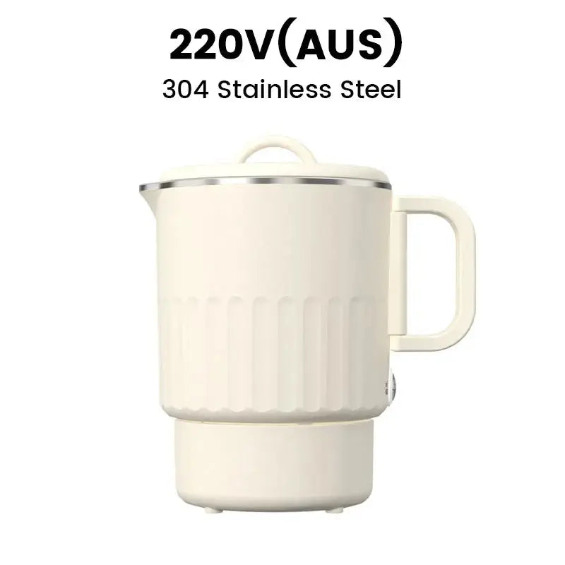 Collapsible Electric Travel Kettle 27 oz Dual-Wattage Stainless Steel for Camping Office Hotels