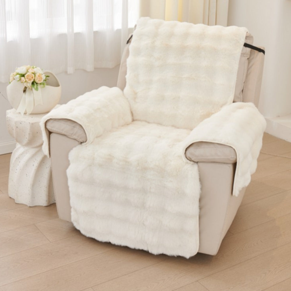 Faux Elegance Recliner Cover - Plush Microfiber, Pet-Friendly