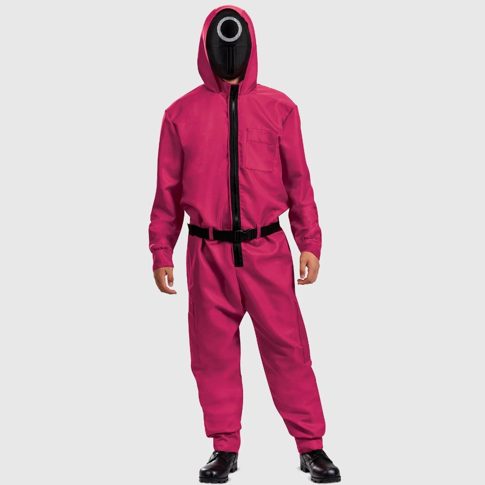 Collection de costumes de fête | Combinaison d'Halloween avec masque et ceinture | Tenue complète pour soirées à thème
