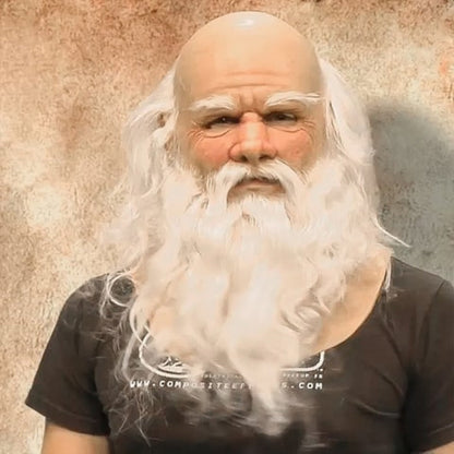 Festive Santa Mask | Realistic Beard Design for Holiday Cheer