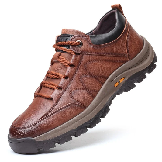 Comfortable Men's Leather Slip On Shoes Orthotic Support - Ortekor