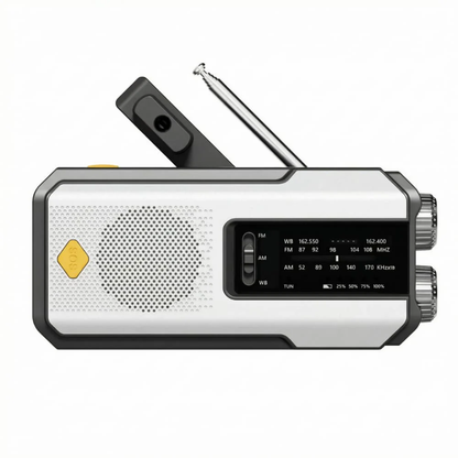 Radio d'urgence portable à énergie solaire avec lampe de poche
