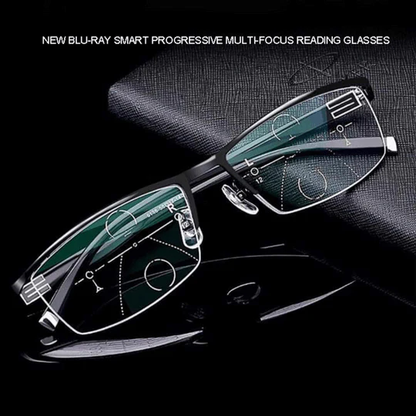 Lunettes progressives intelligentes avec autofocus et filtre anti-lumière bleue