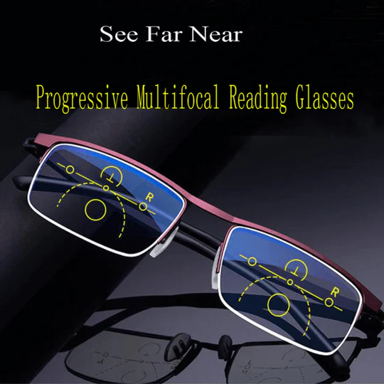 Lunettes progressives intelligentes avec autofocus et filtre anti-lumière bleue