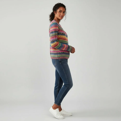 Pull classique et confortable à col rond pour femme