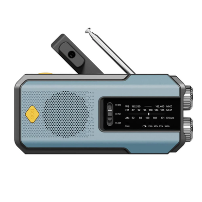 Radio d'urgence portable à énergie solaire avec lampe de poche