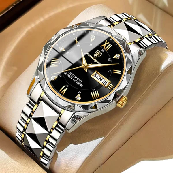 Montre homme premium résistante à l'eau avec cadran lumineux