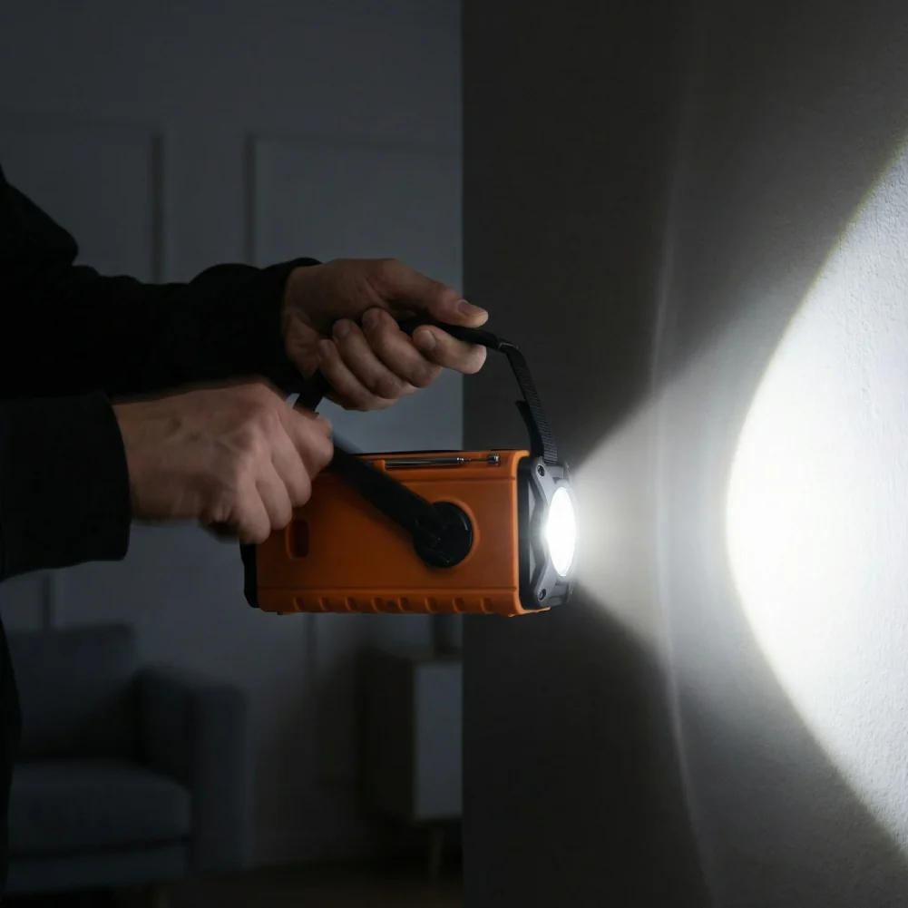 Radio d'urgence solaire portable