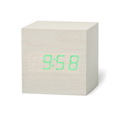 Radio-réveil numérique compact à LED carrées