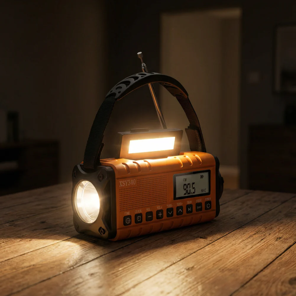 Radio d'urgence solaire portable