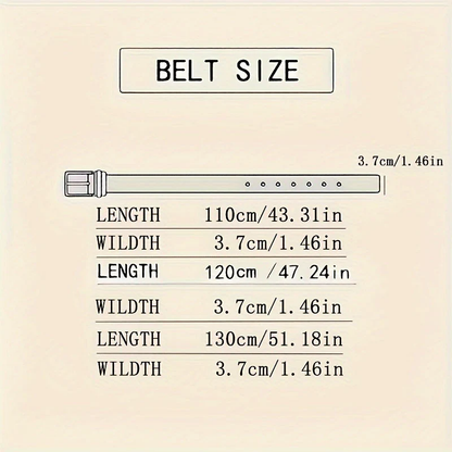 Ceinture classique en cuir ajustable pour homme
