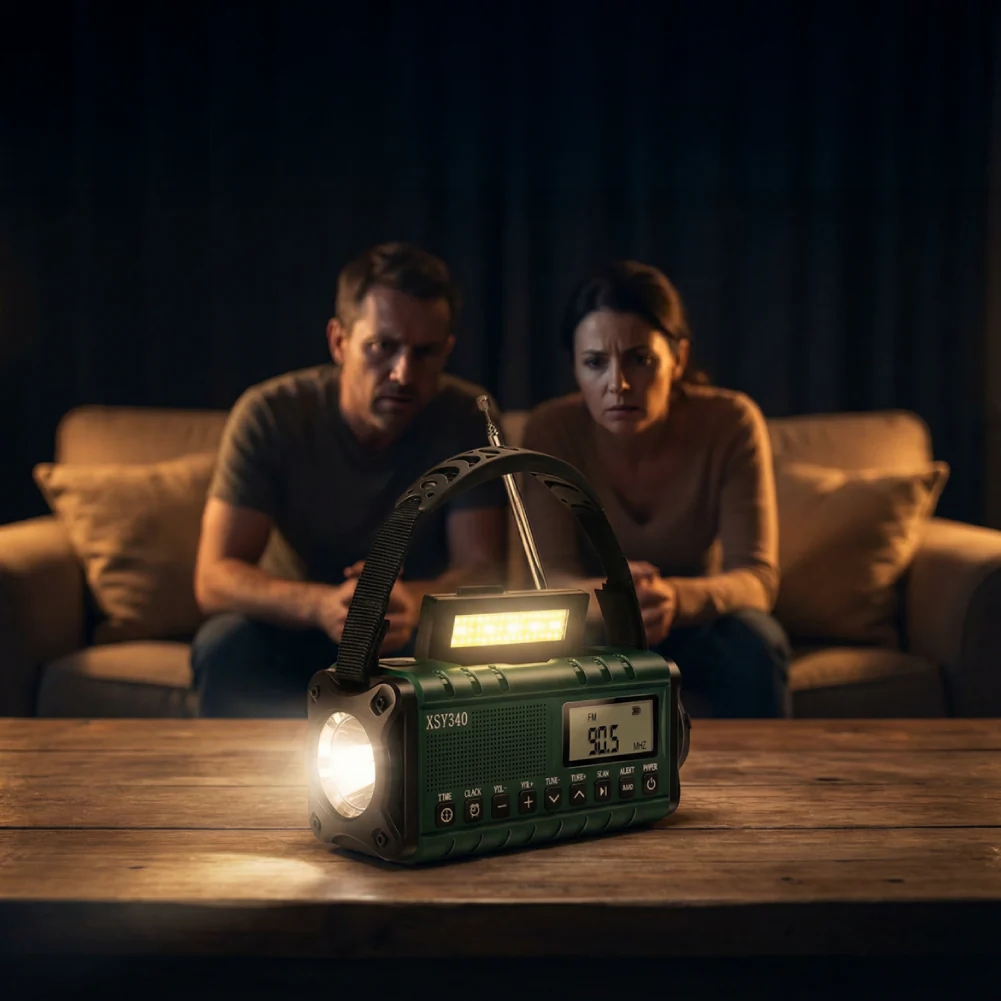 Radio d'urgence solaire portable