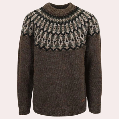 Pull classique et confortable à col rond pour femme