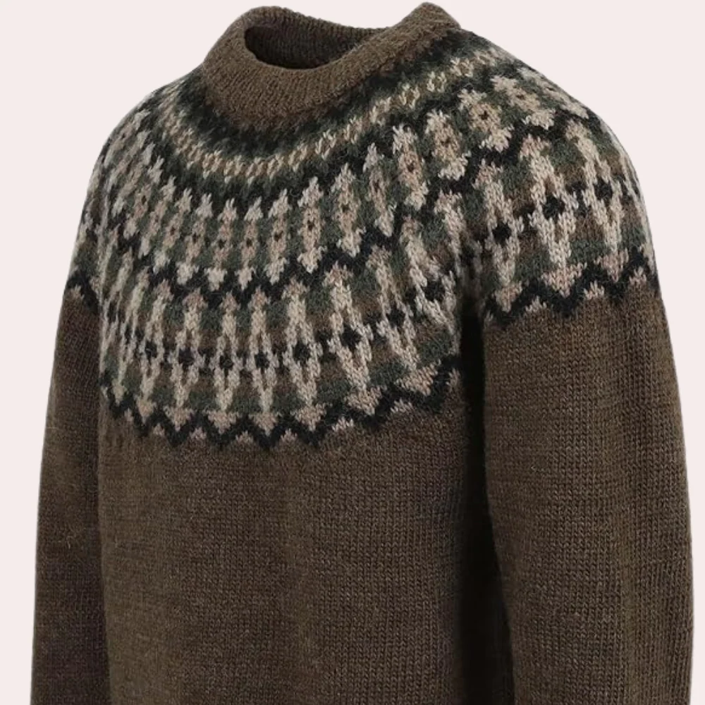 Pull classique et confortable à col rond pour femme