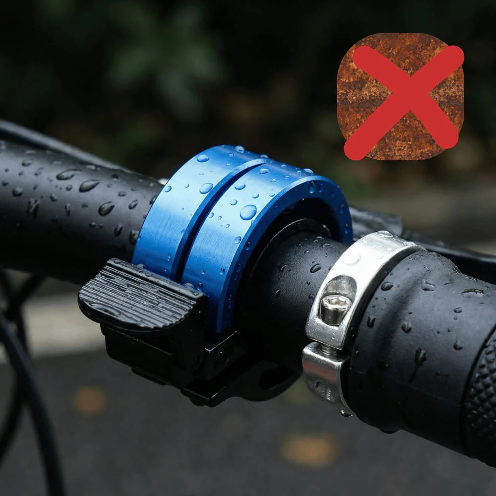 Petite clochette de vélo fine, finition aluminium élégante