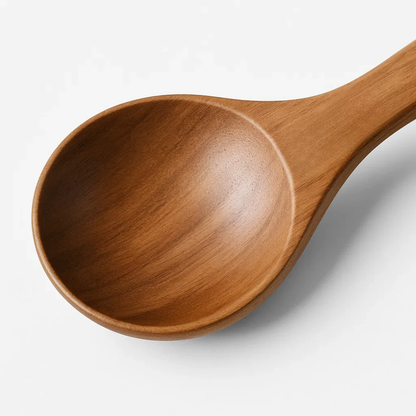 Ensemble d'ustensiles de cuisine en bois naturel
