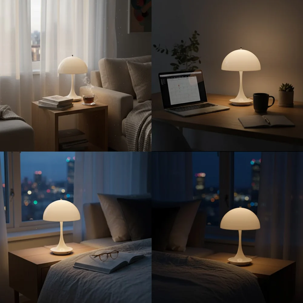 Lampe de table sans fil mince contemporaine