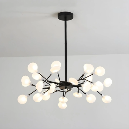 Branch Pendant Light Black Modern Chandelier LED 70 inches Metal Acrylic Warm White 3000K for Dining Room High Ceiling Open Plan