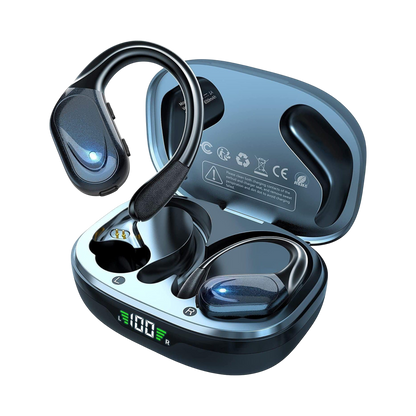 FitSyncbud | Gym Earbuds with Secure-Fit Design & 80-Hour Battery Life | Waterproof Audio for Intense Workouts