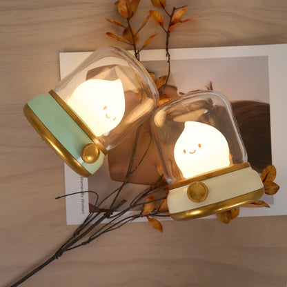 Vintage-Style Flame LED Accent Lamp 4 in Adjustable Brightness USB Rechargeable Bedroom Nightstand Reading Desk Decor