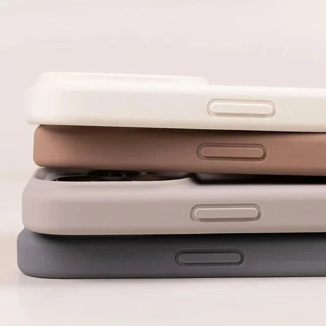 Silicone iPhone Case with Camera & Screen Protection for 14-17, Air, Pro, Max