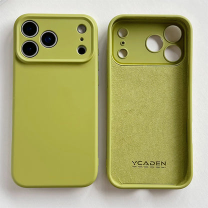 Silicone iPhone Case with Camera & Screen Protection for 14-17, Air, Pro, Max