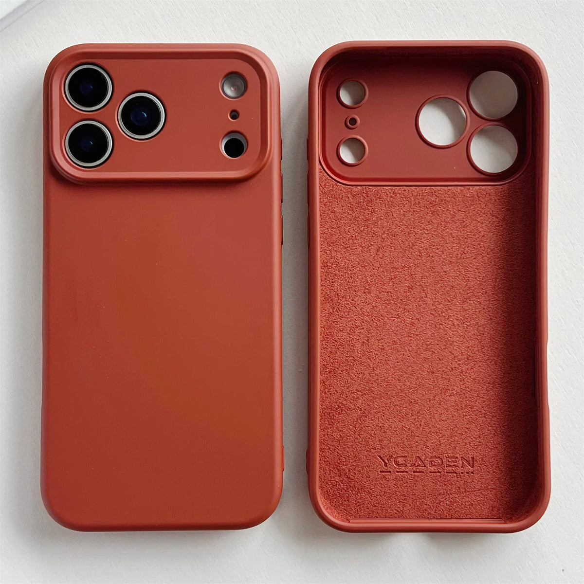 Silicone iPhone Case with Camera & Screen Protection for 14-17, Air, Pro, Max