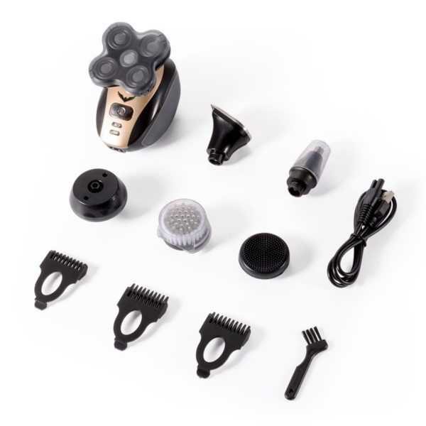 Electric Shaver for Bald Head, Waterproof Rotary Shaver with 5 Blades, Head Shaver, Rechargeable Electric Razor